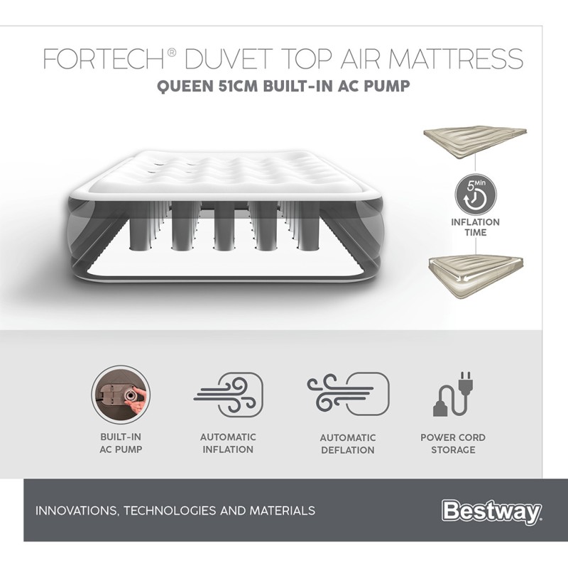 TRITECH CONNECT AND REST AIRBED TWIN/K 1.88m x 99cm x 25cm ING