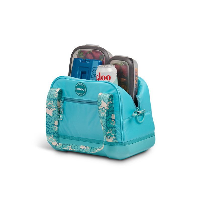 IGLOO TAG ALONG TOTE SATCHEL 12 CAN LAGOON