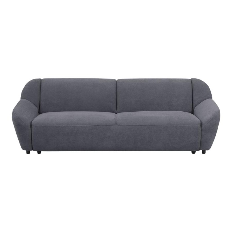 Καναπές τριθέσιος Echono pakoworld ύφασμα ανθρακί 230x88x77εκ