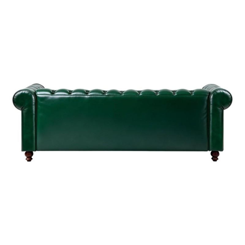 Kαναπές τριθέσιος τ. Chesterfield pakoworld pu κυπαρισσί 203x84x67εκ