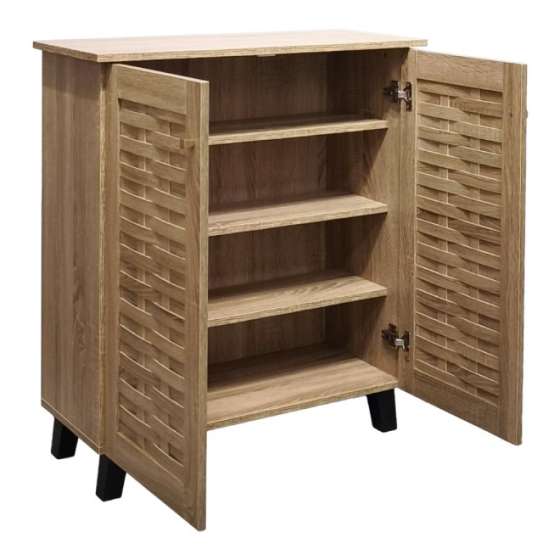 Παπουτσοθήκη-ντουλάπι Mantam pakoworld 12 ζεύγων sonoma 78x34x87εκ - vougioukas.gr
