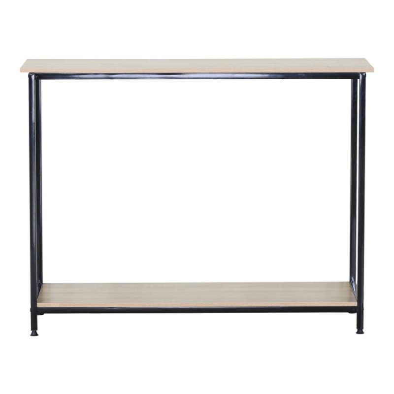 Κονσόλα Shima pakoworld oak- μαύρο μέταλλο 106x35x81εκ - vougioukas.gr