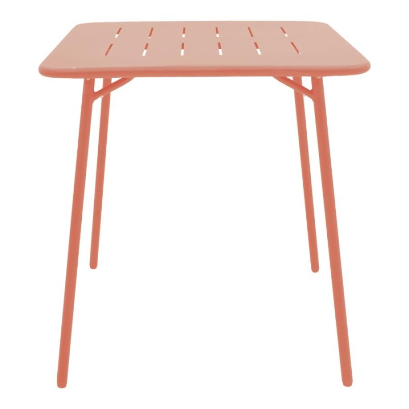 Τραπεζαρία Moraja Federal pakoworld σετ 3τεμ terracotta μέταλλο 70x70x73εκ - vougioukas.gr