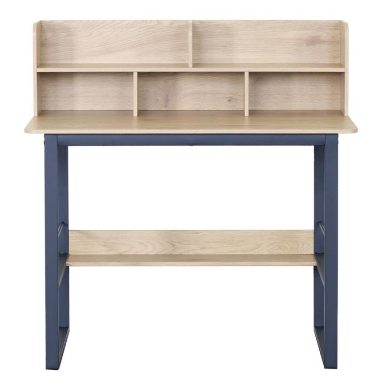 Γραφείο εργασίας Biuro pakoworld oak- μαύρο μέταλλο 120x60x103εκ - vougioukas.gr