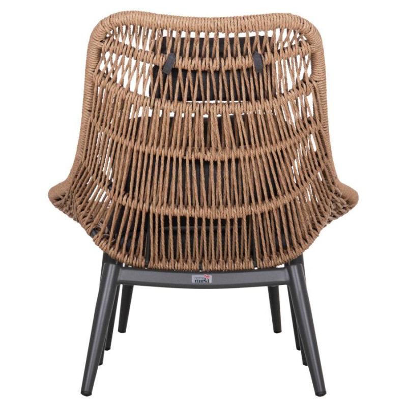 ΠΟΛΥΘΡΟΝΑ LOUNGE ΜΕ ΥΠΟΠΟΔΙΟ REMVAZZO HM6561.01 ΑΛΟΥΜΙΝΙΟ ΓΚΡΙ--WICKER 90x85x96Υεκ