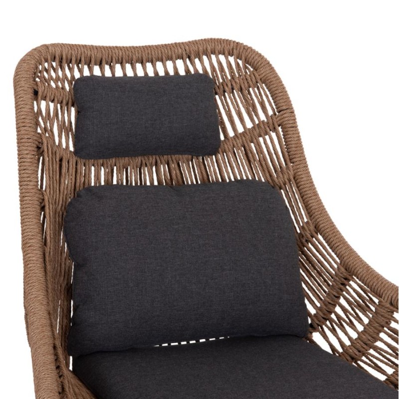 ΠΟΛΥΘΡΟΝΑ LOUNGE ΜΕ ΥΠΟΠΟΔΙΟ REMVAZZO HM6561.01 ΑΛΟΥΜΙΝΙΟ ΓΚΡΙ--WICKER 90x85x96Υεκ - vougioukas.gr