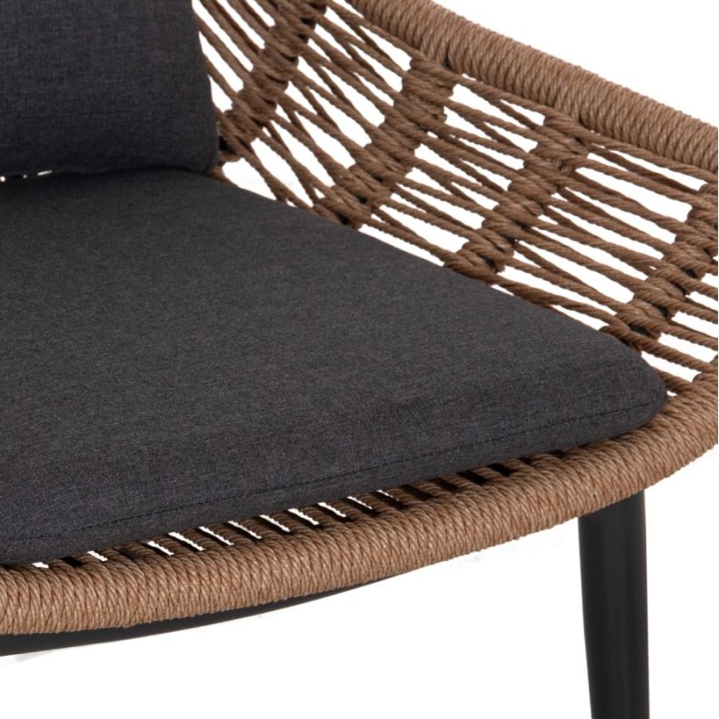 ΠΟΛΥΘΡΟΝΑ LOUNGE ΜΕ ΥΠΟΠΟΔΙΟ REMVAZZO HM6561.01 ΑΛΟΥΜΙΝΙΟ ΓΚΡΙ--WICKER 90x85x96Υεκ