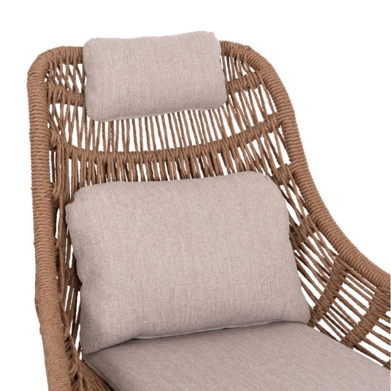 ΠΟΛΥΘΡΟΝΑ LOUNGE ΜΕ ΥΠΟΠΟΔΙΟ REMVAZZO HM6561.02 ΑΛΟΥΜΙΝΙΟ ΜΠΕΖ--WICKER 90x85x96Υεκ - vougioukas.gr