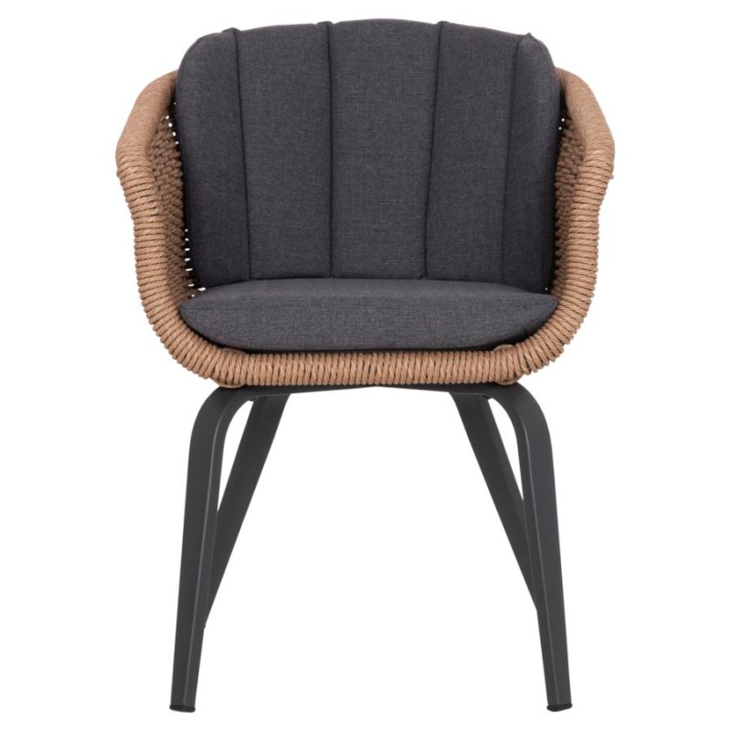 ΠΟΛΥΘΡΟΝΑ VICTUS HM6559.01 ΑΛΟΥΜΙΝΙΟ & OLEFIN ΓΚΡΙ-TWIST WICKER 60x62x76Yεκ - vougioukas.gr