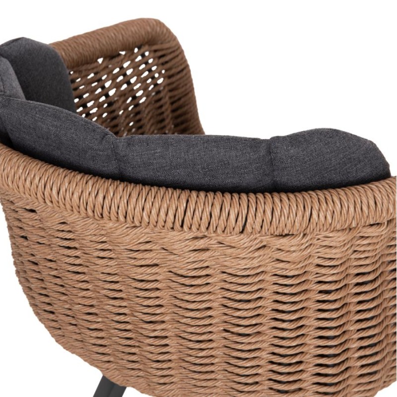 ΠΟΛΥΘΡΟΝΑ VICTUS HM6559.01 ΑΛΟΥΜΙΝΙΟ & OLEFIN ΓΚΡΙ-TWIST WICKER 60x62x76Yεκ - vougioukas.gr