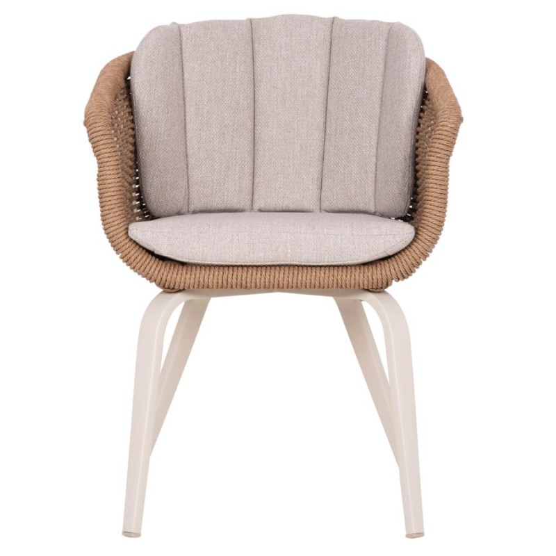 ΠΟΛΥΘΡΟΝΑ VICTUS HM6559.02 ΑΛΟΥΜΙΝΙΟ & OLEFIN ΜΠΕΖ-TWIST WICKER 60x62x76Yεκ