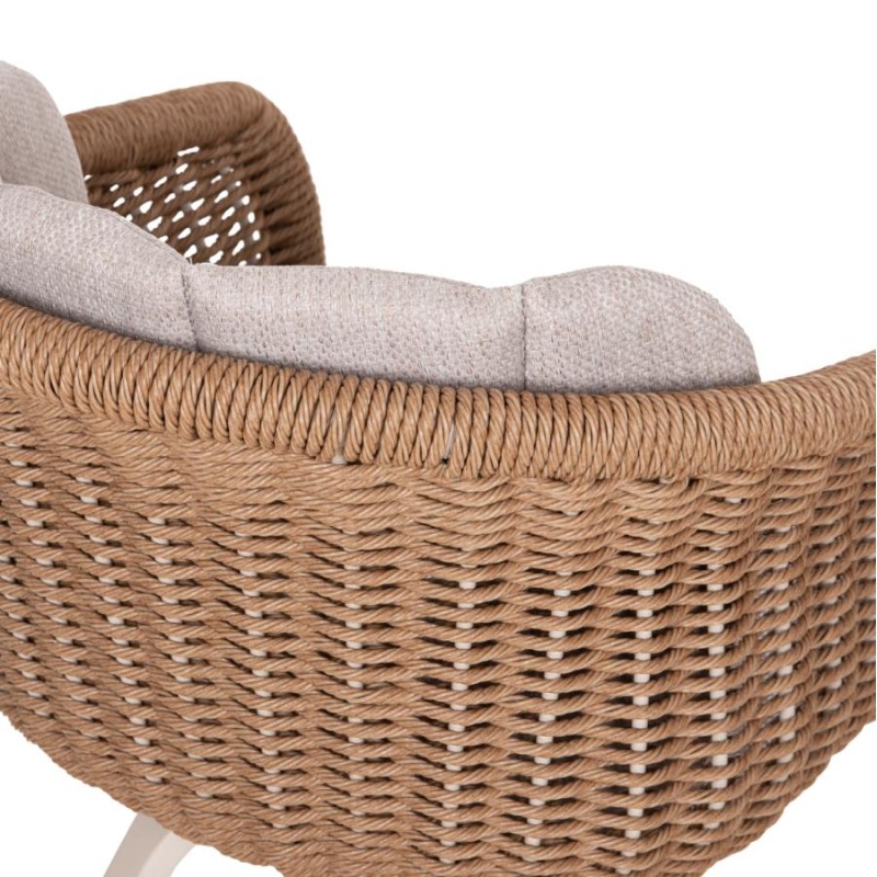 ΠΟΛΥΘΡΟΝΑ VICTUS HM6559.02 ΑΛΟΥΜΙΝΙΟ & OLEFIN ΜΠΕΖ-TWIST WICKER 60x62x76Yεκ
