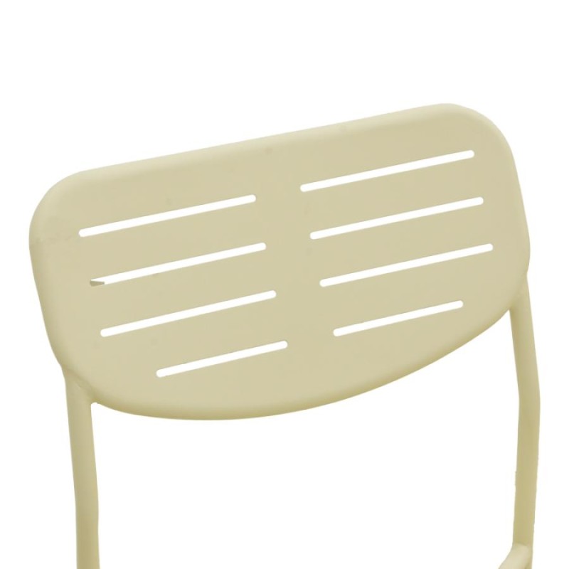 Καρέκλα Deraby pakoworld στοιβαζόμενη κρεμ μέταλλο 52.5x45.5x83εκ - vougioukas.gr