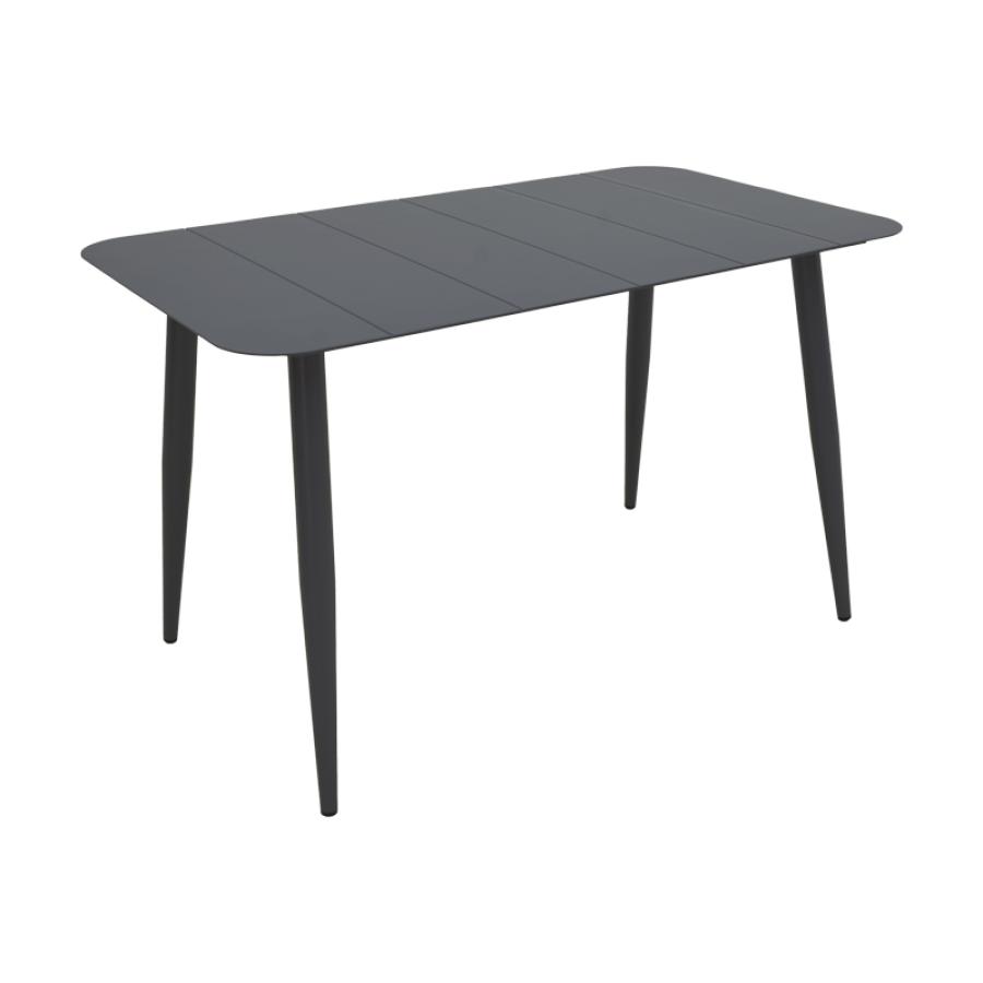 Τραπεζαρία Heven Vista pakoworld σετ 7τεμ μαύρο αλουμίνιο 120x70x72εκ
