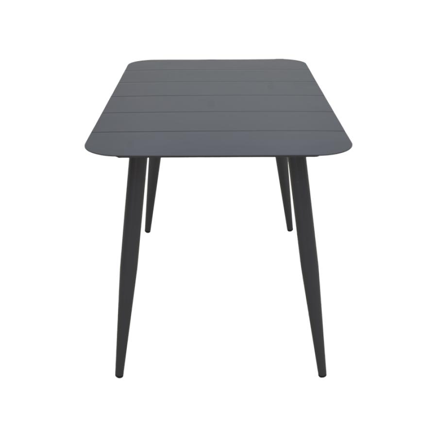 Τραπεζαρία Heven Vista pakoworld σετ 7τεμ μαύρο αλουμίνιο 120x70x72εκ