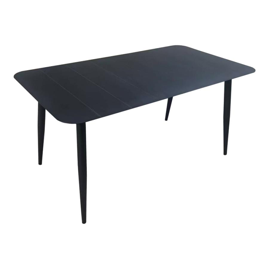 Τραπεζαρία Heven Vista pakoworld σετ 7τεμ μαύρο αλουμίνιο 150x80x72εκ
