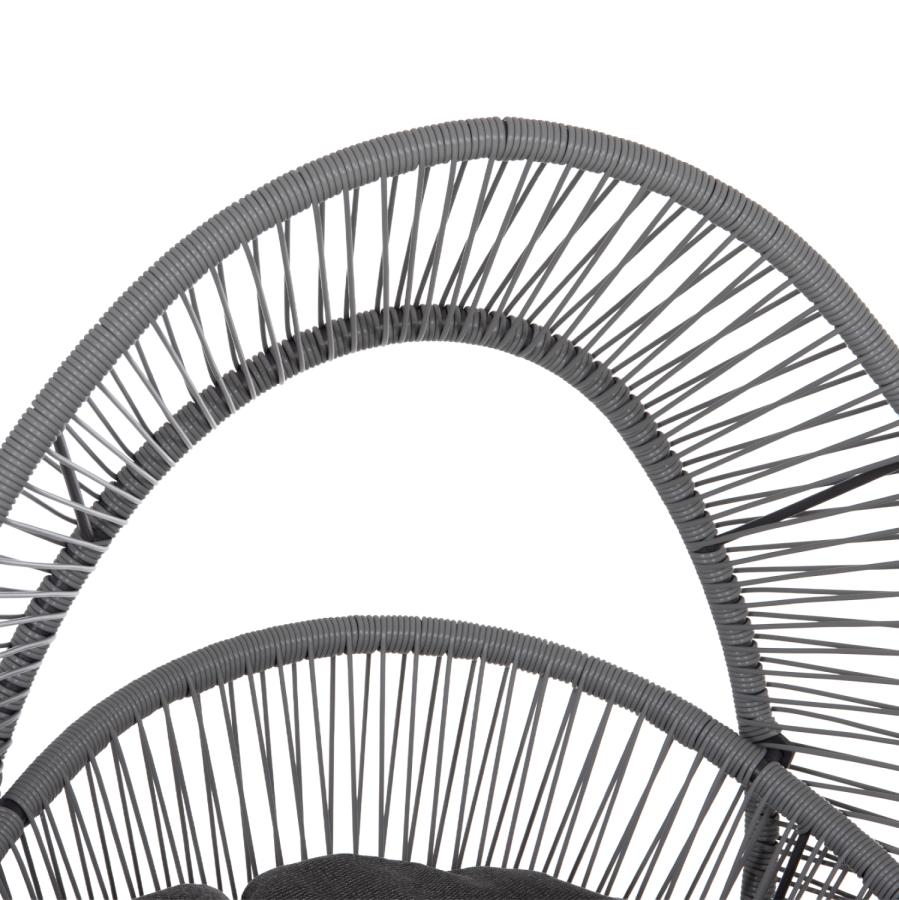 ΠΟΛΥΘΡΟΝΑ-ΦΩΛΙΑ RULER HM6506.01 ΓΚΡΙ ΜΕΤΑΛΛΟ-P.E.RATTAN-ΜΑΞΙΛΑΡΙΑ 90x85x154Υεκ
