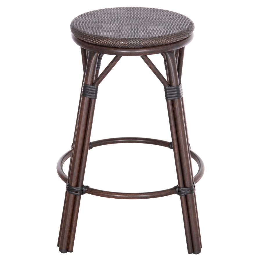 ΣΚΑΜΠΟ ΑΛΟΥΜΙΝΙΟΥ ΜΕΣ.ΥΨΟΥΣ CHINO HM6286.01 BAMBOO LOOK & TEXTILENE ΚΑΦΕ 43x43x65Υεκ