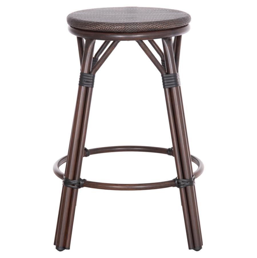ΣΚΑΜΠΟ ΑΛΟΥΜΙΝΙΟΥ ΜΕΣ.ΥΨΟΥΣ CHINO HM6286.01 BAMBOO LOOK & TEXTILENE ΚΑΦΕ 43x43x65Υεκ