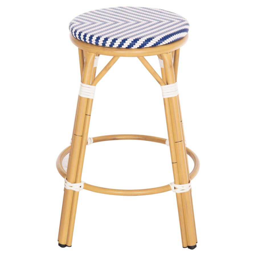 ΣΚΑΜΠΟ ΑΛΟΥΜΙΝΙΟΥ ΜΕΣ.ΥΨΟΥΣ CHINO HM6286.05 BAMBOO LOOK & TEXTILENE ΜΠΛΕ 43x43x65Υεκ