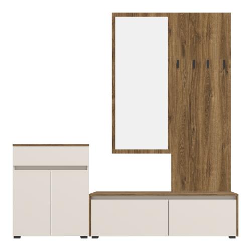 Έπιπλο εισόδου Ansia pakoworld καρυδί oak 210x44,7x175εκ