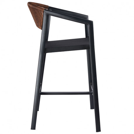 Beluga Σκαμπώ Bar Αλουμινίου Wicker 57x69x65/101εκ