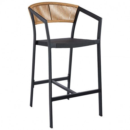 Beluga Σκαμπώ Bar Αλουμινίου Wicker 57x69x65/101εκ