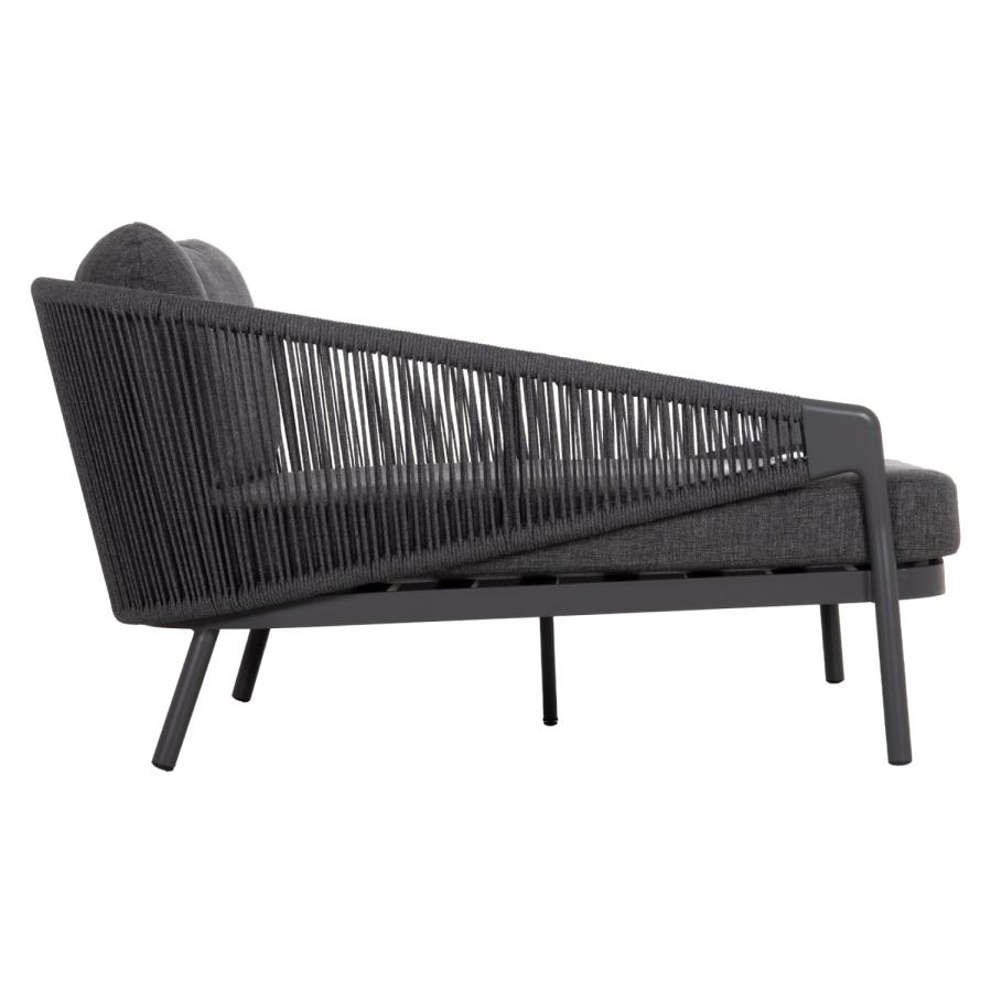 DAYBED ΣΕΙΡΑ XANTION ΗM6474.01 ΣΚΟΥΡΟ ΓΚΡΙ ΑΛΟΥΜΙΝΙΟ-ΣΧΟΙΝΙ-OLEFIN 157x147x88Υεκ