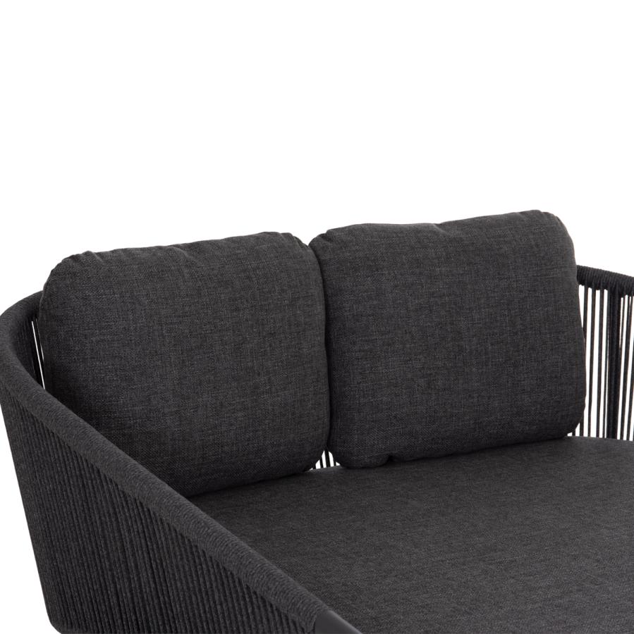 DAYBED ΣΕΙΡΑ XANTION ΗM6474.01 ΣΚΟΥΡΟ ΓΚΡΙ ΑΛΟΥΜΙΝΙΟ-ΣΧΟΙΝΙ-OLEFIN 157x147x88Υεκ