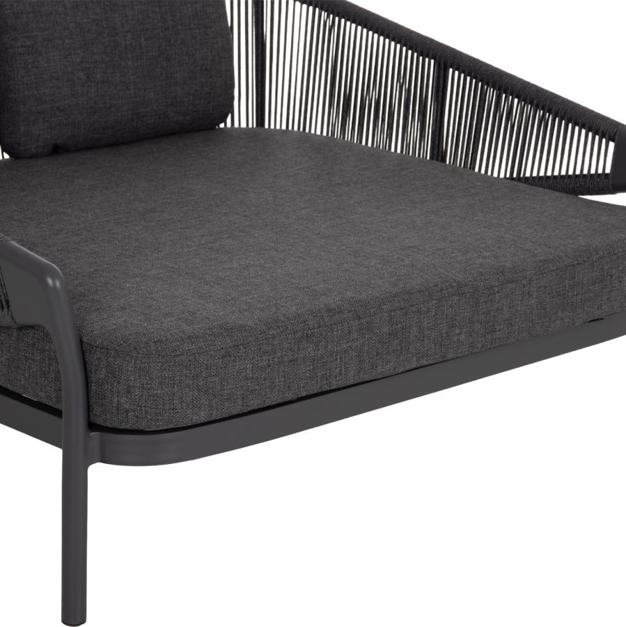 DAYBED ΣΕΙΡΑ XANTION ΗM6474.01 ΣΚΟΥΡΟ ΓΚΡΙ ΑΛΟΥΜΙΝΙΟ-ΣΧΟΙΝΙ-OLEFIN 157x147x88Υεκ
