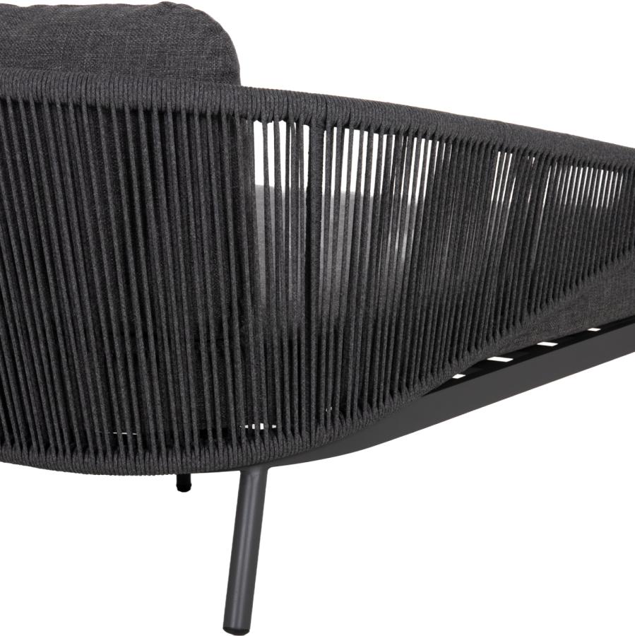 DAYBED ΣΕΙΡΑ XANTION ΗM6474.01 ΣΚΟΥΡΟ ΓΚΡΙ ΑΛΟΥΜΙΝΙΟ-ΣΧΟΙΝΙ-OLEFIN 157x147x88Υεκ