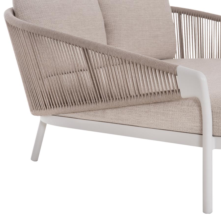 DAYBED ΣΕΙΡΑ XANTION HM6474.02 ΛΕΥΚΟ ΑΛΟΥΜΙΝΙΟ--ΣΧΟΙΝΙ--OLEFIN 157x147x88Υεκ