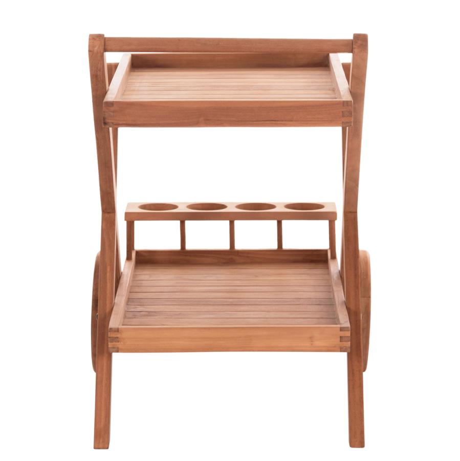 ΔΙΣΚΟΣ ΣΕΡΒΙΡΙΣΜΑΤΟΣ ΣΕ ΤΡΟΛΕΥ ALFRED HM4579 ΞΥΛΟ TEAK--ΦΥΣΙΚΟ 86x56x80Υεκ.