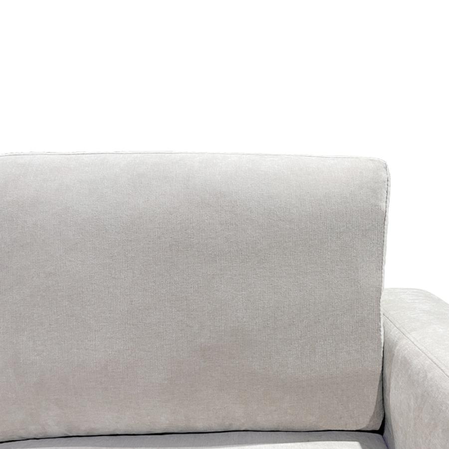 Γωνιακός καναπές Menande pakoworld αριστερή γωνία με ιβουάρ ύφασμα 248x160x89εκ