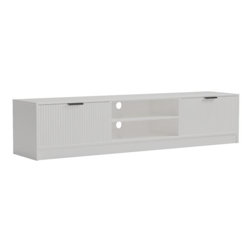 Έπιπλο τηλεόρασης Lemardo pakoworld λευκό 180x40x40εκ