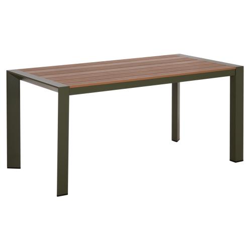 ΤΡΑΠΕΖΙ ΕΞΩΤ.ΧΩΡΟΥ GOYA HM6059.07 ΑΛΟΥΜΙΝΙΟ ΣE OLIVE GREEN & POLYWOOD 160X80Χ75Υεκ.