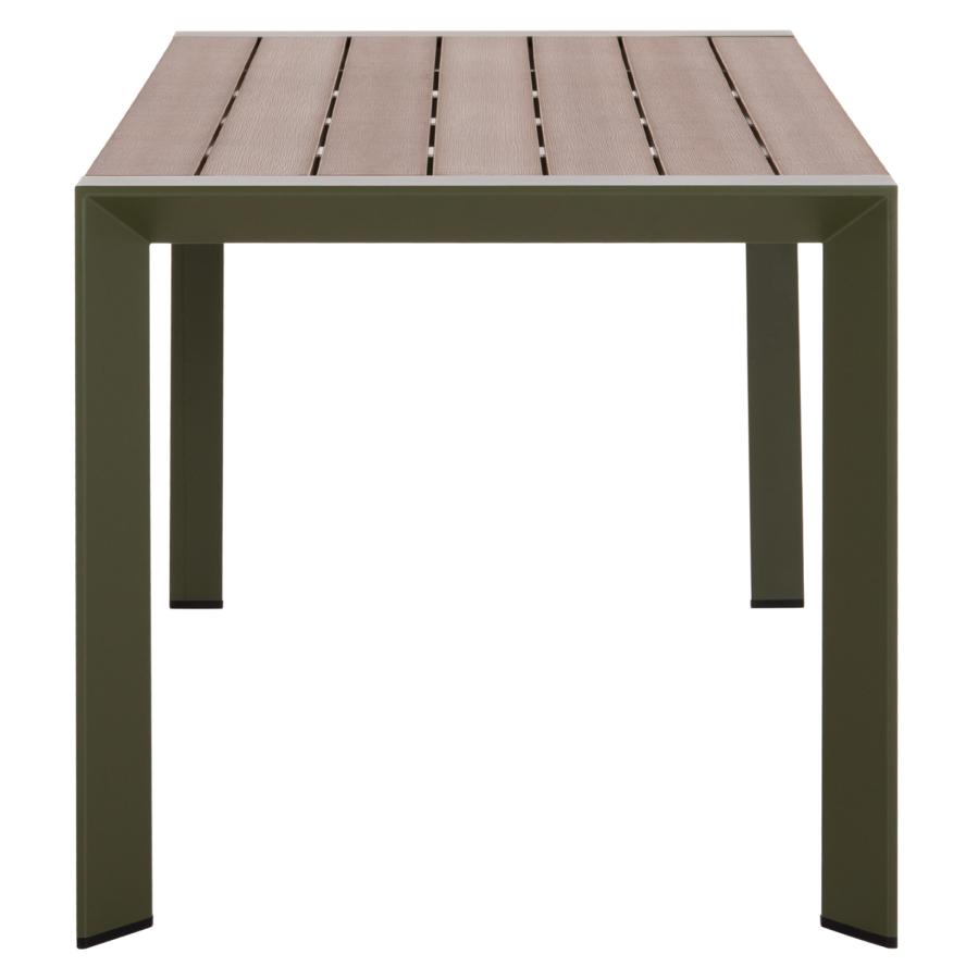 ΤΡΑΠΕΖΙ ΕΞΩΤ.ΧΩΡΟΥ GOYA HM6059.07 ΑΛΟΥΜΙΝΙΟ ΣE OLIVE GREEN & POLYWOOD 160X80Χ75Υεκ.