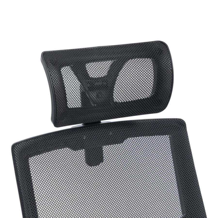 Καρέκλα γραφείου Plymot pakoworld mesh χρώμα μαύρο 48x58x112-122εκ
