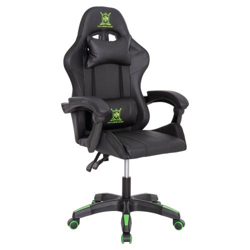 ΠΟΛΥΘΡΟΝΑ GAMING DARREN HM1203.03 ΜΑΥΡΟ-ΠΡΑΣΙΝΟ PVC 58.5x100x120Υεκ.