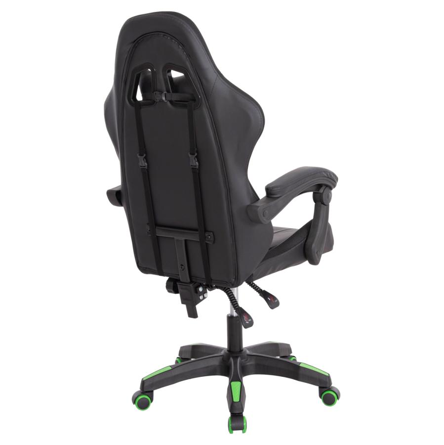 ΠΟΛΥΘΡΟΝΑ GAMING DARREN HM1203.03 ΜΑΥΡΟ-ΠΡΑΣΙΝΟ PVC 58.5x100x120Υεκ.