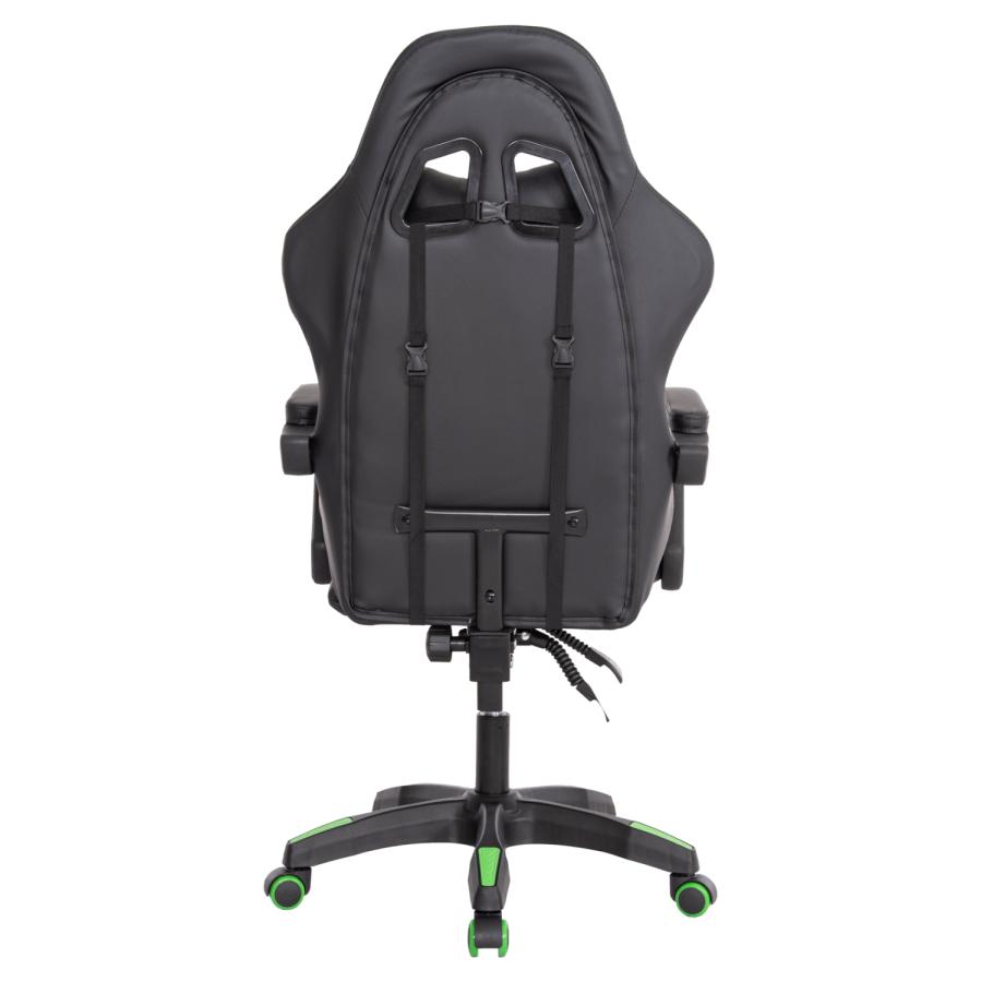 ΠΟΛΥΘΡΟΝΑ GAMING DARREN HM1203.03 ΜΑΥΡΟ-ΠΡΑΣΙΝΟ PVC 58.5x100x120Υεκ.