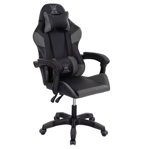ΠΟΛΥΘΡΟΝΑ GAMING DARREN HM1203.10 ΜΑΥΡΟ-ΓΚΡΙ PVC 60x60x120Υεκ.