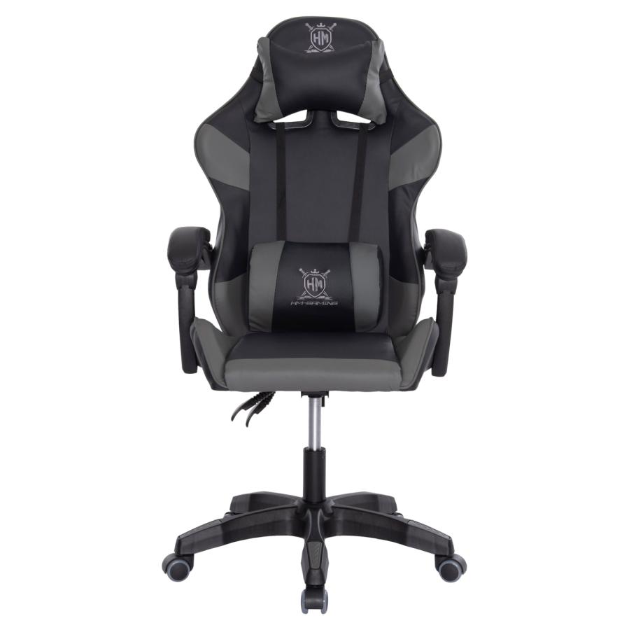 ΠΟΛΥΘΡΟΝΑ GAMING DARREN HM1203.10 ΜΑΥΡΟ-ΓΚΡΙ PVC 60x60x120Υεκ.