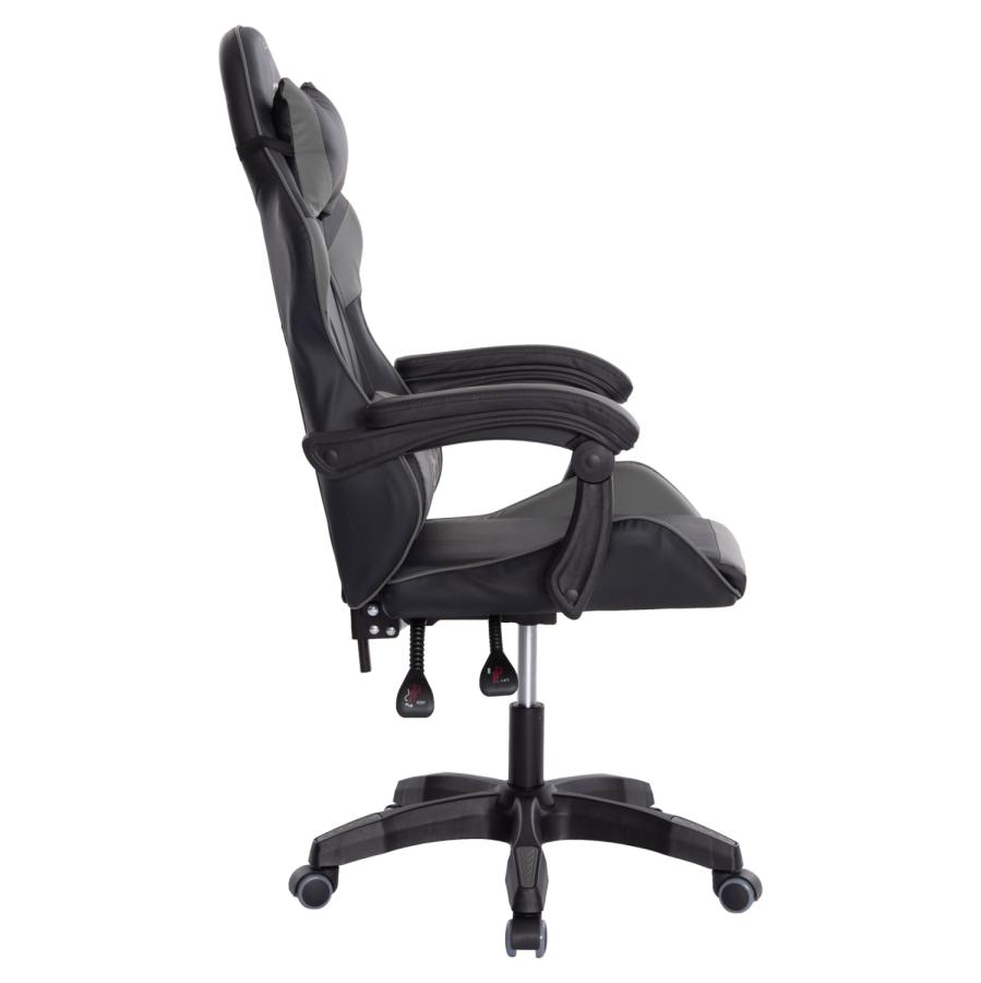 ΠΟΛΥΘΡΟΝΑ GAMING DARREN HM1203.10 ΜΑΥΡΟ-ΓΚΡΙ PVC 60x60x120Υεκ.