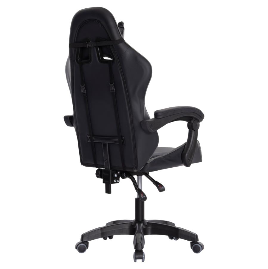 ΠΟΛΥΘΡΟΝΑ GAMING DARREN HM1203.10 ΜΑΥΡΟ-ΓΚΡΙ PVC 60x60x120Υεκ.