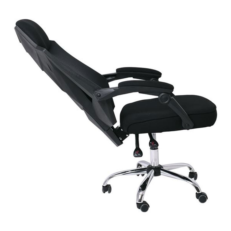 BF9450 Πολυθρόνα Relax Γραφείου Διευθυντή, Βάση Χρώμιο, PP Μαύρο, Mesh Μαύρο