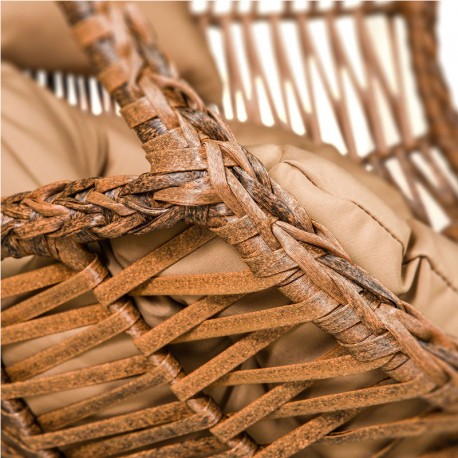 Aurora Μονή Κούνια Φωλία Μεταλλική Wicker Φ105x199εκ