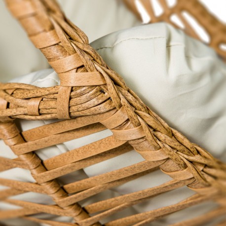Aurora Μονή Κούνια Φωλία Μεταλλική Wicker Φ105x199εκ