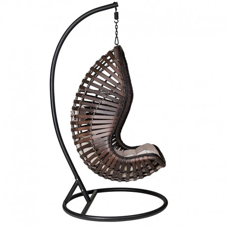 Manou Μονή Κούνια Φωλία Μεταλλική Wicker Φ105x200εκ