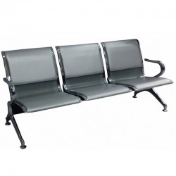 Καναπές αναμονής 3θέσιος Μεταλλικός PU 180x80x68εκ